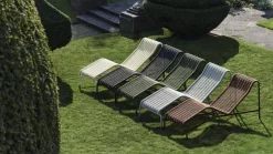 Chaise longue en corde et acier kaki 65x164x70cm Palissade - Hay