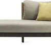 Chaise longue modulable droit en teck et cordes anthracites Lento - Vincent Sheppard