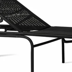 Chaise longue noir fibre polyéthylène Loop - Vincent Sheppard