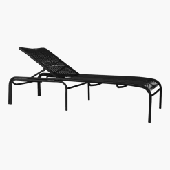 Chaise longue noir fibre polyéthylène Loop - Vincent Sheppard