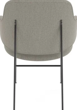 Chaise longue rembourrée en laine grise Penguin - Audo