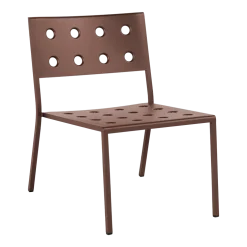 Chaise lounge de jardin en acier rouge Balcony - HAY