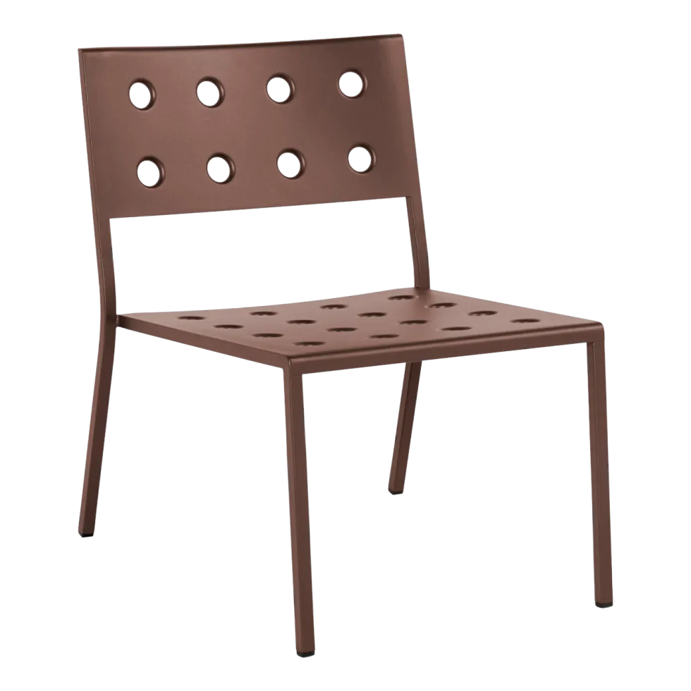 Chaise lounge de jardin en acier rouge Balcony - HAY