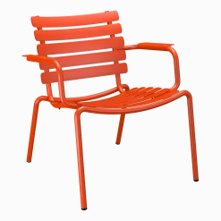 Chaise lounge d'extérieur en aluminium rouge 69x71x75cm Alua - Houe