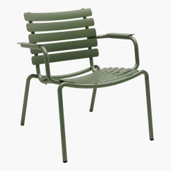 Chaise lounge d'extérieur en aluminium vert 69x71x75cm Alua - Houe