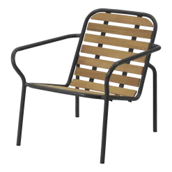 Chaise lounge en acier et bois vert foncé Vig Robinia - Normann Copenhagen