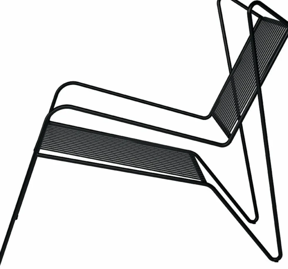 Chaise lounge en acier noir Capri Easy - Cools Collection