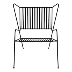 Chaise lounge en acier noir Capri Easy - Cools Collection