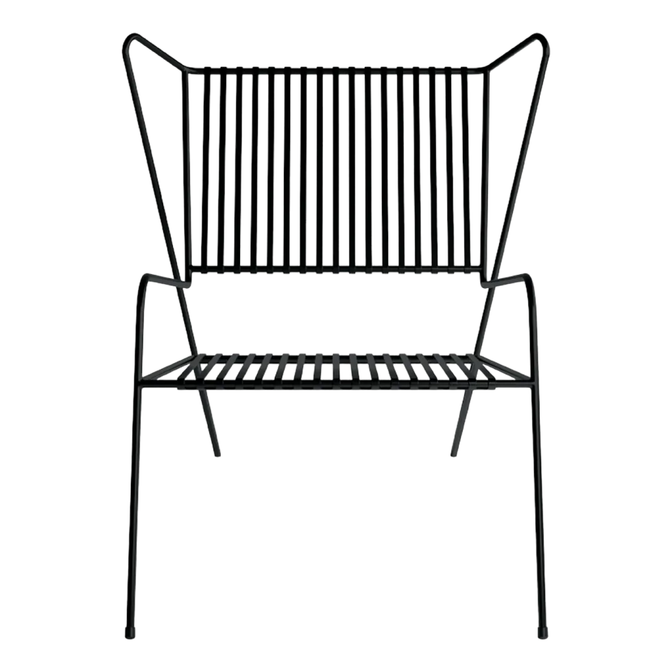 Chaise lounge en acier noir Capri Easy - Cools Collection
