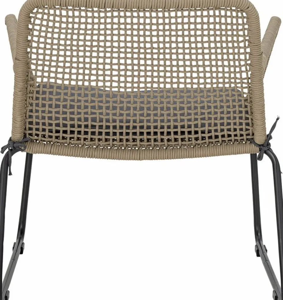 Chaise lounge en corde marron et métal Mundo - Bloomingville