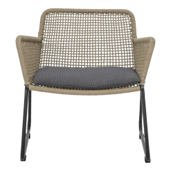 Chaise lounge en corde marron et métal Mundo - Bloomingville