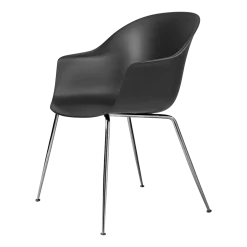 Chaise noire chromée Bat - Gubi