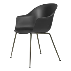Chaise noire en laiton vieilli Bat - Gubi