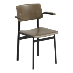 Chaise noire et brun foncé Loft - Muuto