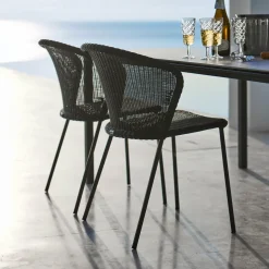 Chaise noire Lean - Cane-Line
