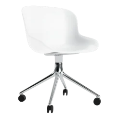 Chaise pivotante blanc et alu Hyg swivel 4W - Normann Copenhagen