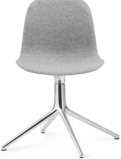 Chaise pivotante en aluminium et tissu synergy gris lds16 Form - Normann Copenhagen