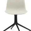 Chaise pivotante en aluminium noir et tissu camira blanc mlf20 Form - Normann Copenhagen