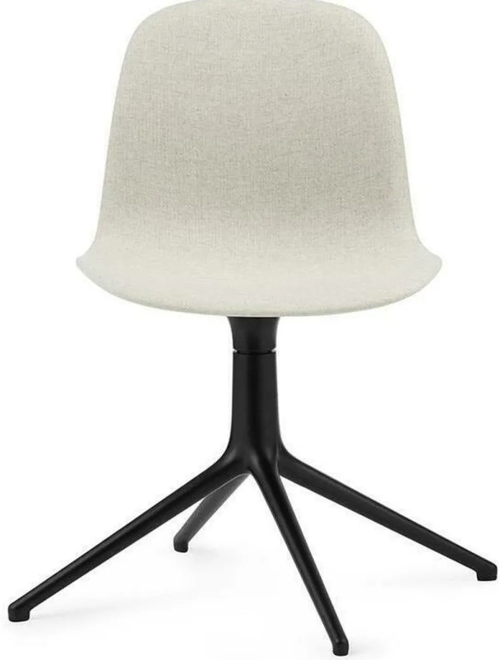 Chaise pivotante en aluminium noir et tissu camira blanc mlf20 Form - Normann Copenhagen