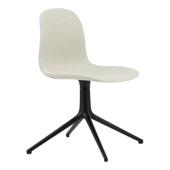 Chaise pivotante en aluminium noir et tissu camira blanc mlf20 Form - Normann Copenhagen