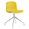 Chaise pivotante en tissu jaune steelcut trio 446 et aluminium poli AAC 11 - Hay