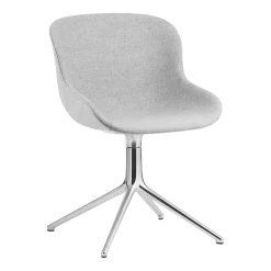 Chaise pivotante 4 pieds en aluminium et pp avec tissu gris Hyg - Normann Copenhagen