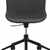 Chaise pivotante piétement noir à roulettes noire assise tissu Swivel - Norman Copenhagen