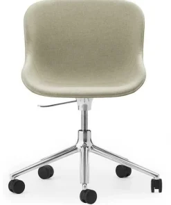 Chaise pivotante 5 roues en aluminium et pp avec tissu beige Hyg - Normann Copenhagen