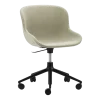 Chaise pivotante 5 roues en aluminium et pp avec tissu beige Hyg - Normann Copenhagen