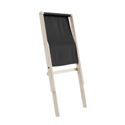 Chaise pliante en hêtre et matelas en coton gris foncé 65x88x75cm Boogie raw - Karup Design