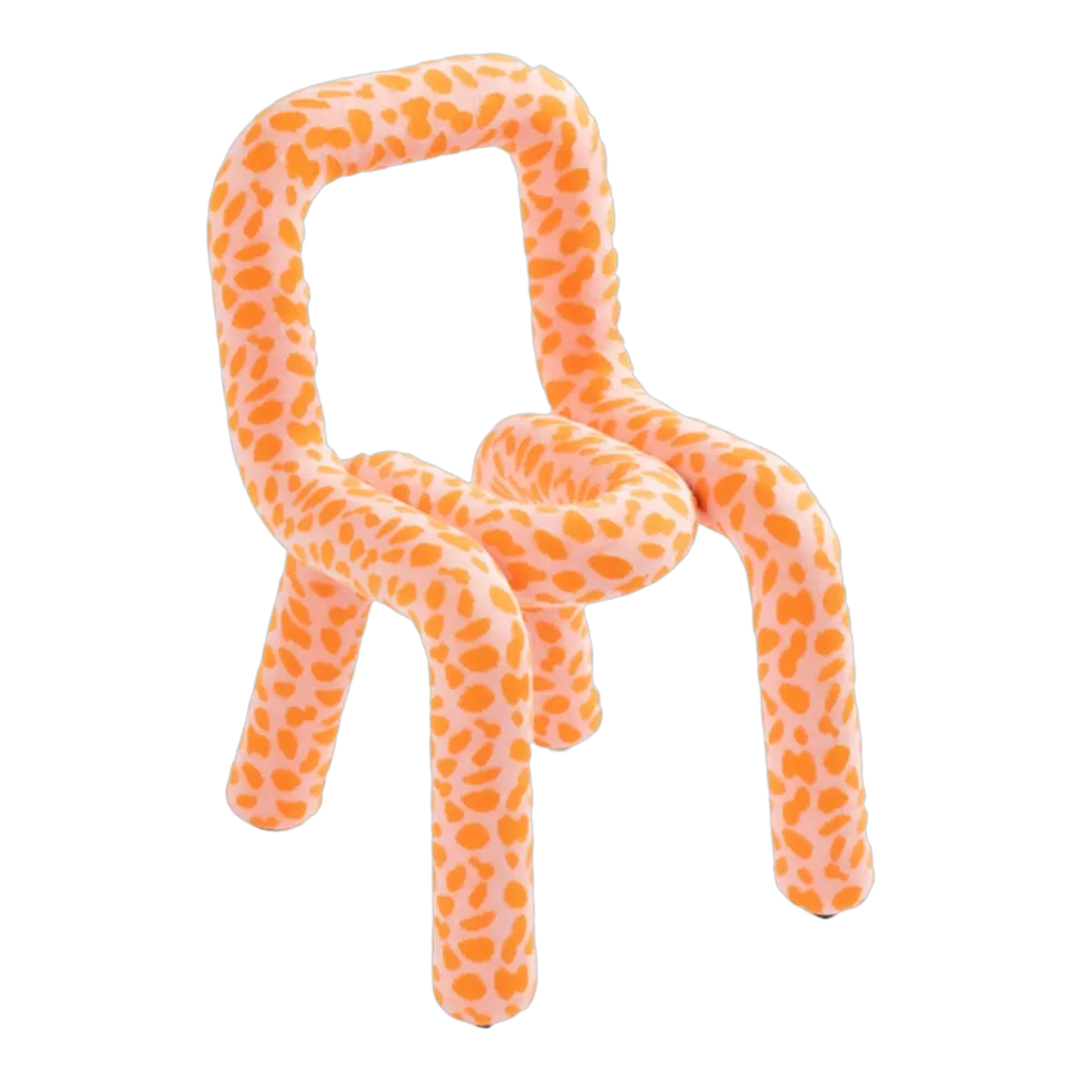 Chaise pour enfant en coton imprimé koï Mini Bold - Moustache