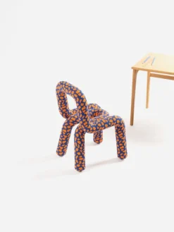 Chaise pour enfant en coton imprimé parrot Mini Bold - Moustache