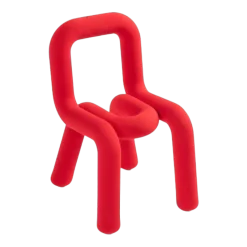 Chaise pour enfant en coton rouge Mini Bold - Moustache