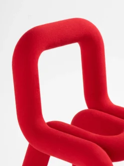 Chaise pour enfant en coton rouge Mini Bold - Moustache