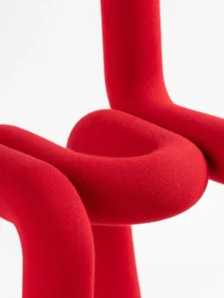 Chaise pour enfant en coton rouge Mini Bold - Moustache