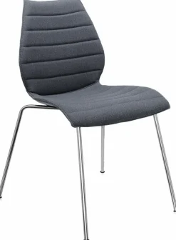 Chaise rembourrée gris foncé Maui Soft - Kartell
