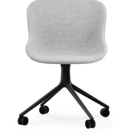 Chaise à roulettes pivotante 4W Full Uph. Alu noir Hyg - Normann Copenhagen