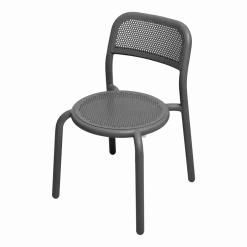 4 Chaises anthracites Toni - Fatboy
