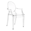 2 Chaises avec accoudoirs Cristal matériau responsable Louis Ghost - Kartell