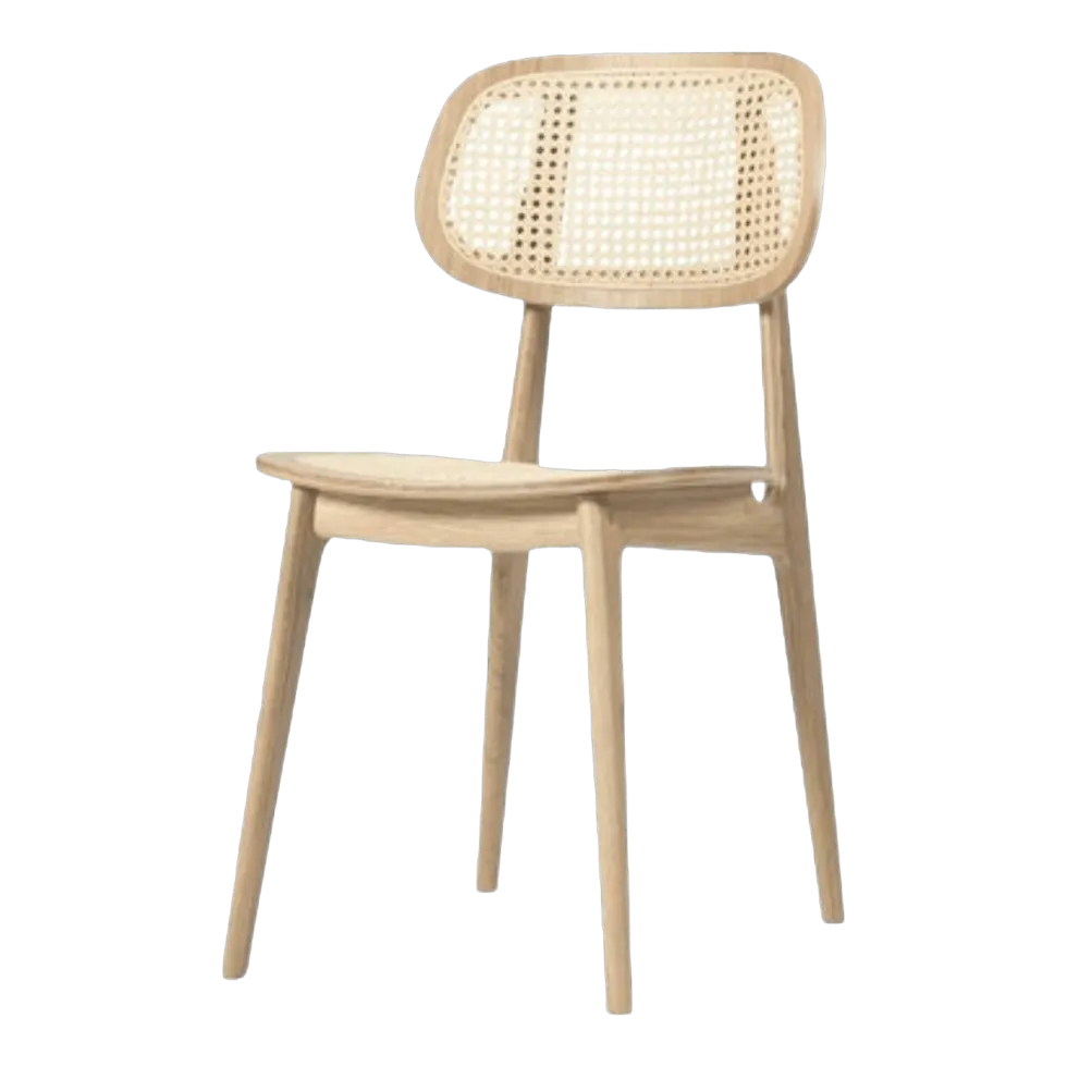 Chaise scandinave en cannage et chêne naturel Titus - Vincent Sheppard