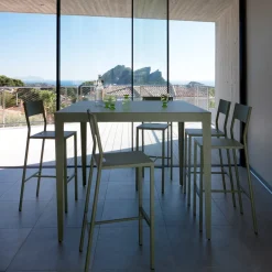 2 Chaises de bar en aluminium blanc Take - Matière Grise