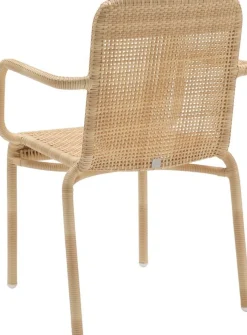 2 Chaises de jardin avec accoudoirs en résine naturelle Tobago - KOK