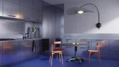 2 chaises d'extérieur en aluminium gris bleu Fromme - Petite friture