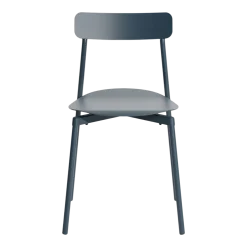 2 chaises d'extérieur en aluminium gris bleu Fromme - Petite friture