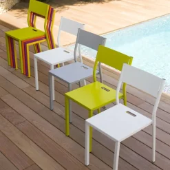 2 Chaises en aluminium blanc Take - Matière Grise