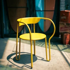 4 Chaises moutarde Huggy Bistro - Maiori