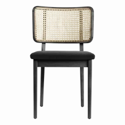 2 chaises noires en chêne teinté Cannage - RED Edition