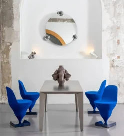 Chaise structure en métal navy et housse polyester blueberry 75cm Gelato - Moustache