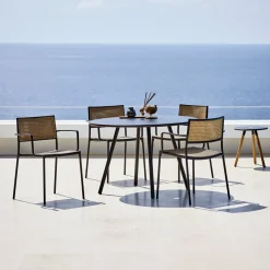 Chaise tissage naturel et cadre noir Less - Cane-Line