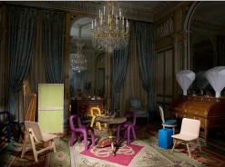 Chaise violet 53 x 77,5 cm Bold - Moustache